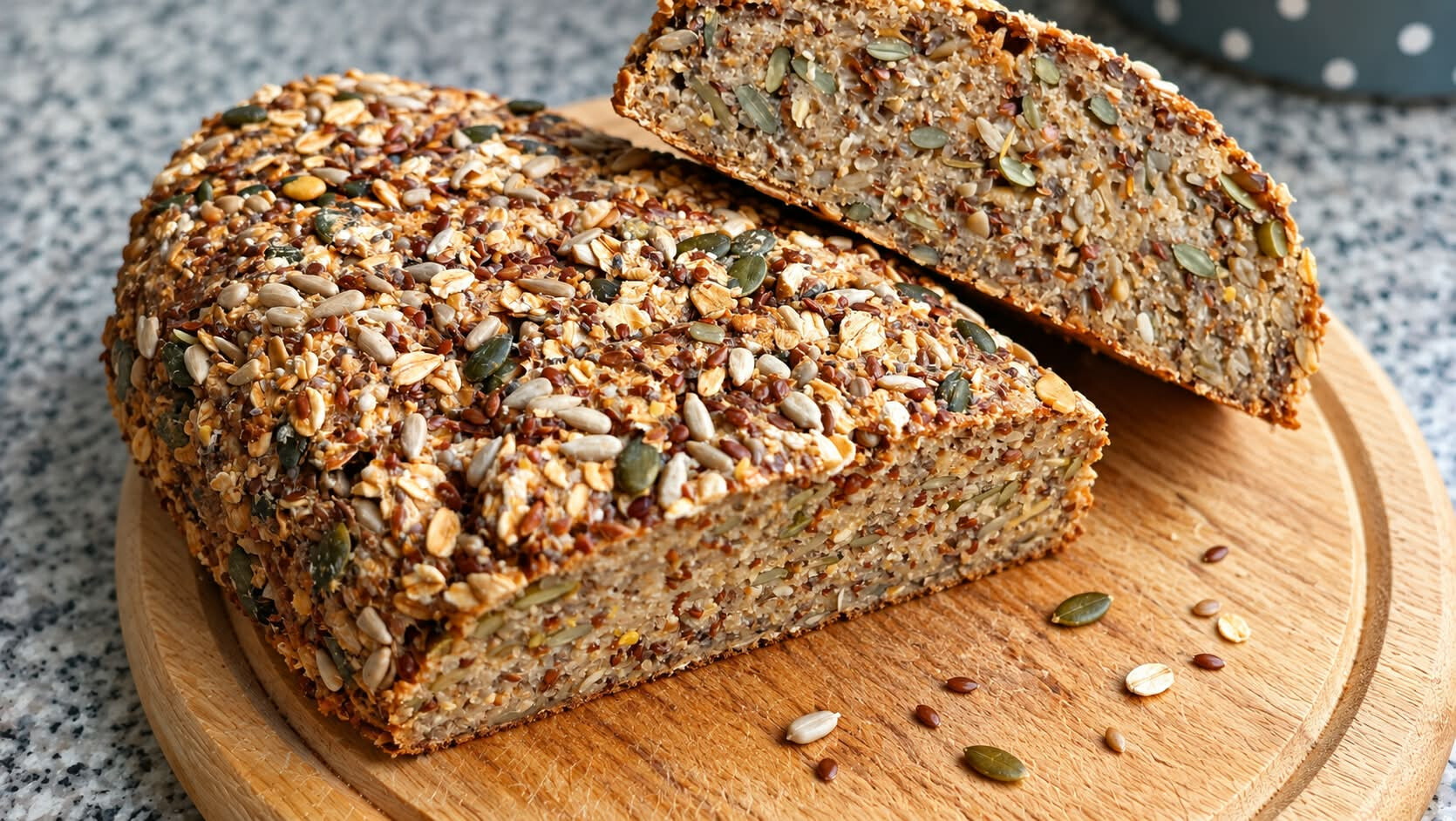 Havermout-zadenbrood vol pitten en zaden