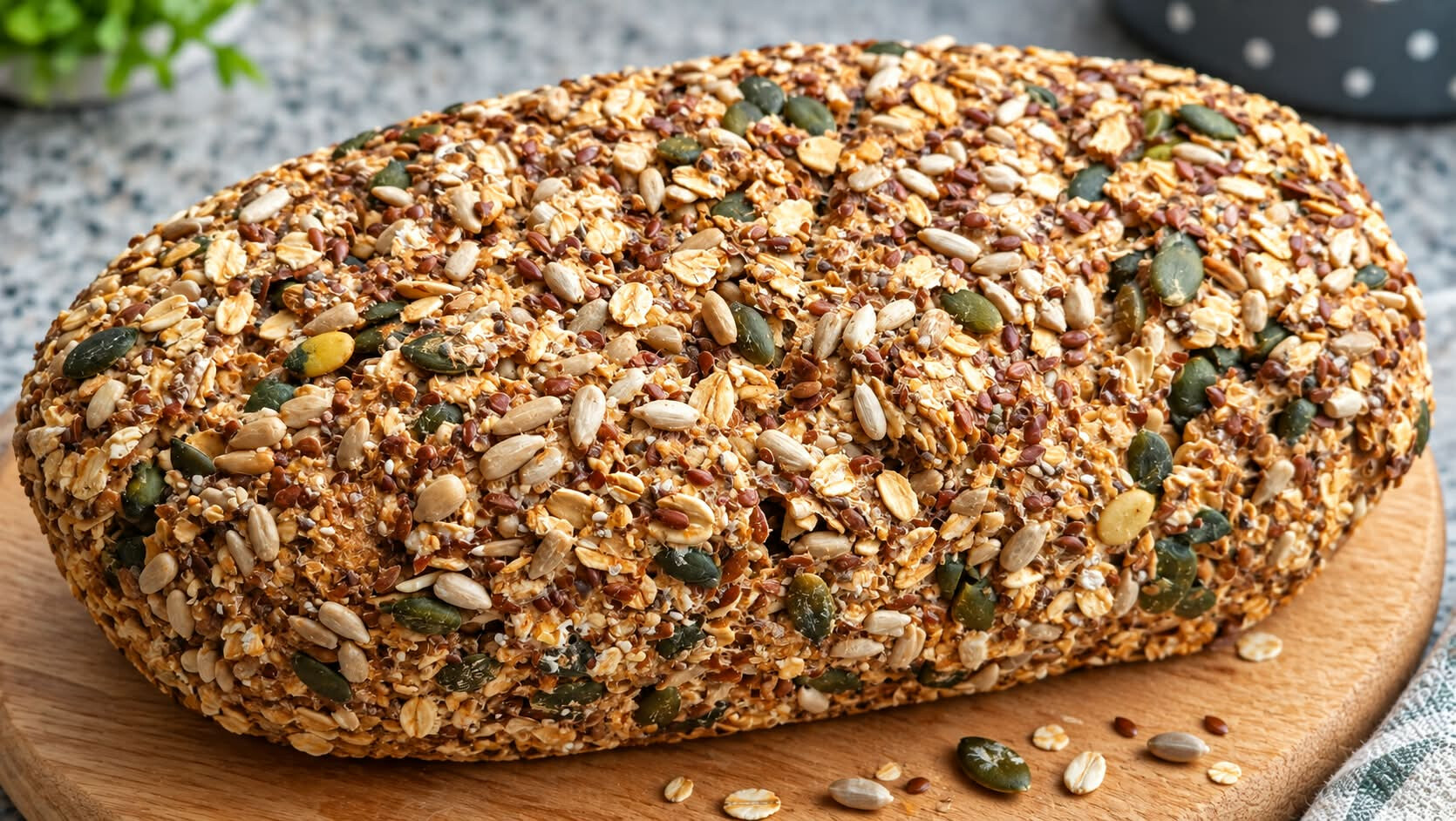 Havermout-zadenbrood met knapperige korst